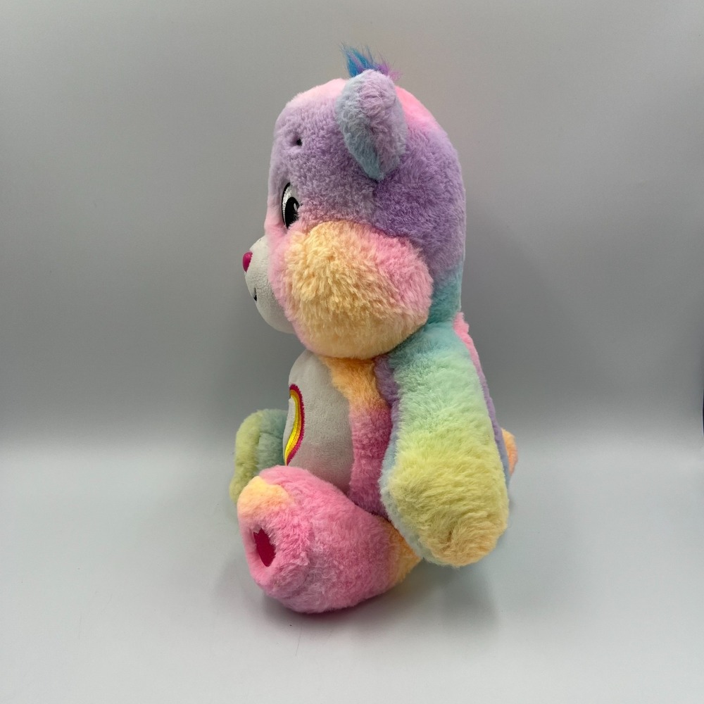 Care Bears Togetherness‎ Bear 14" Plush Doll Rainbow Tie Dye Heart 2021 Clean - Picture 9 of 10